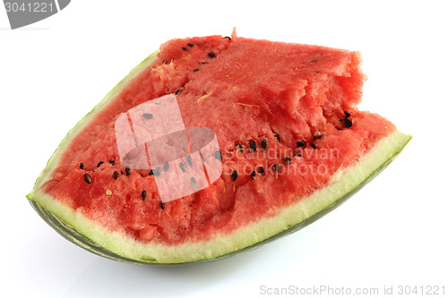 Image of Sliced ripe watermelon isolated on white background