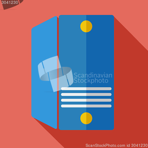 Image of Modern flat design concept icon computer  server system block. V