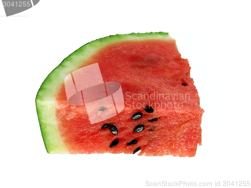 Image of Sliced ripe watermelon isolated on white background