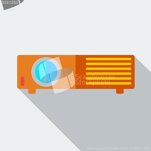 Image of Modern flat design concept icon projector. Vector illustration.