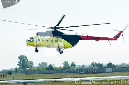 Image of Passenger helicopter MI-8 landing