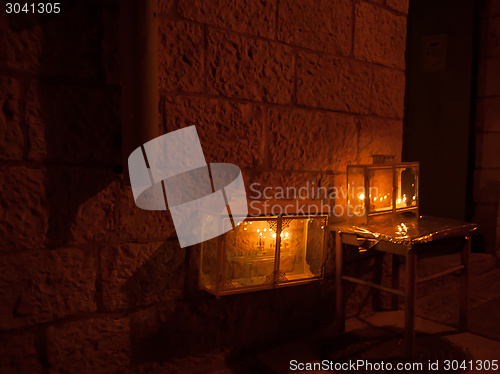 Image of Chanuka lights in Jerusalem