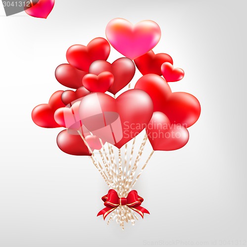 Image of Elegant Valentines day heart balloons. EPS 10