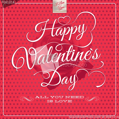 Image of Happy Valentine's Day - Lettering. EPS 10