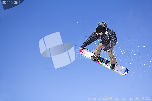 Image of Snowboarder Jumping