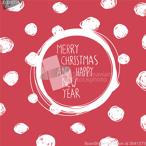 Image of Hand-drawn Happy New Year Greeting Card