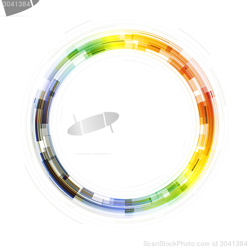 Image of Colorful Transparent Circle Symbol. Template for Covers, Posters