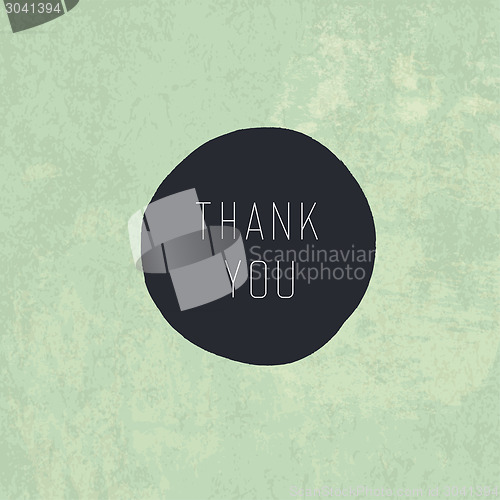 Image of Vintage "Thank You" Card Template