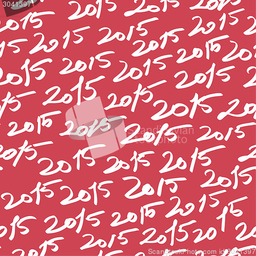 Image of Hand-drawn Happy New Year"2015" seamless pattern