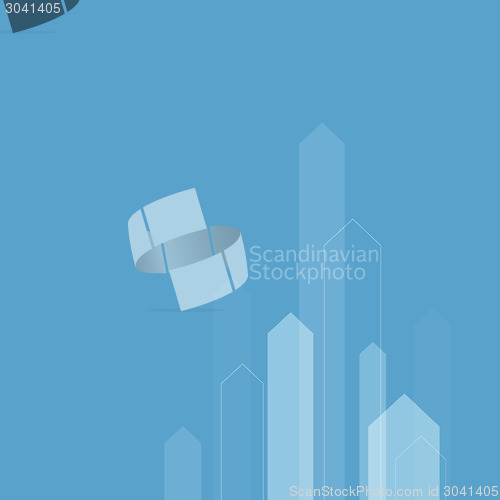 Image of Abstract Business Background with Stylized Arrows to Up. For Cov