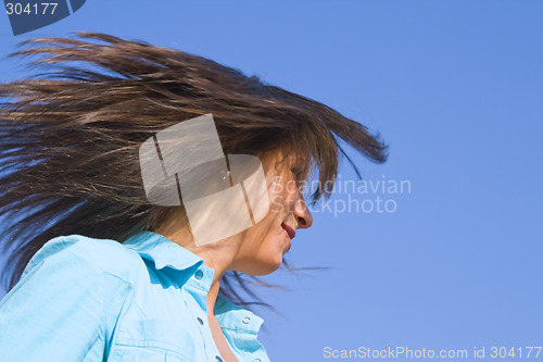 Image of Blowing the hair