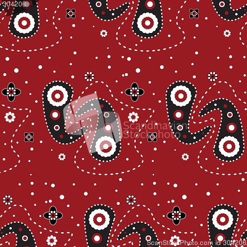 Image of paisley red