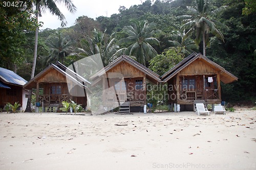 Image of wooden bungalows