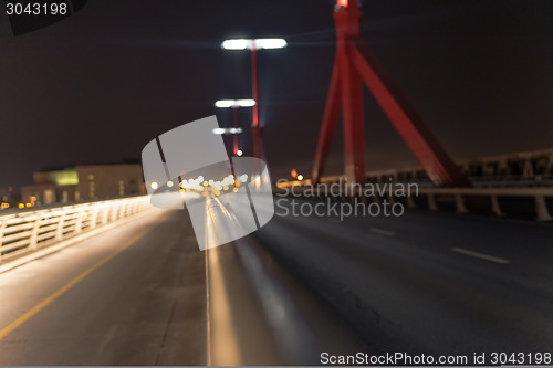 Image of Empty bridge at night