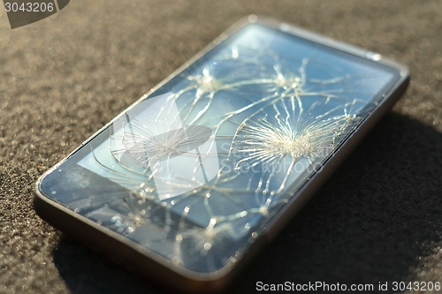 Image of Broken glass of smart phone 