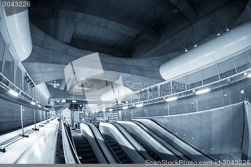 Image of Moving escalator in the business center