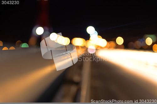 Image of Empty bridge at night