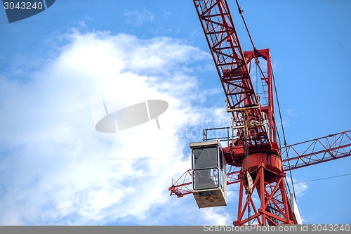 Image of Industrial cargo cranes in the dock