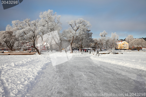 Image of Frozen lake