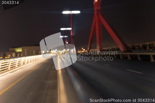 Image of Empty bridge at night