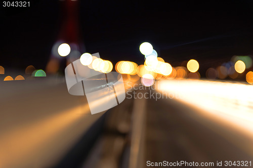 Image of Empty bridge at night