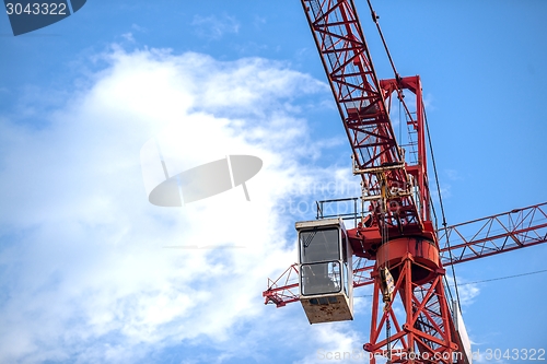 Image of Industrial cargo cranes in the dock