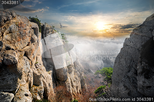 Image of Birds over valley of ghosts