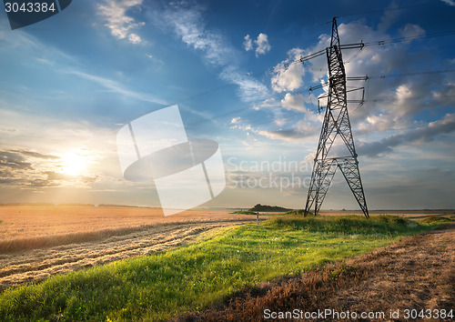 Image of Electric pole in the field