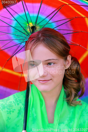 Image of Girl in green