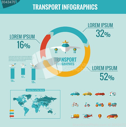 Image of Transportation Infographic Elements.