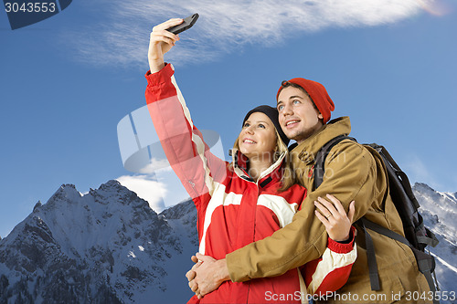 Image of Winter sport selfie