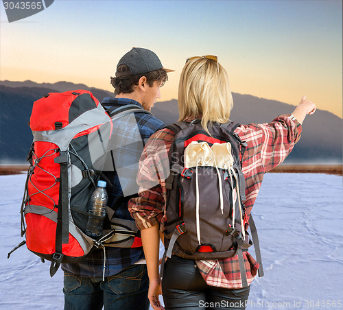 Image of Sunrise hikers