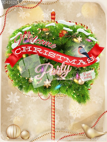 Image of Christmas type design with snowflakes. EPS 10