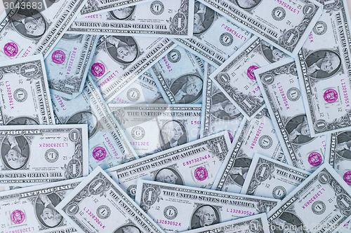 Image of Seamlessly tileable and repeatable 1 dollar bills