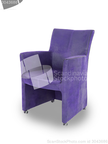 Image of Purple leather dining room chair 