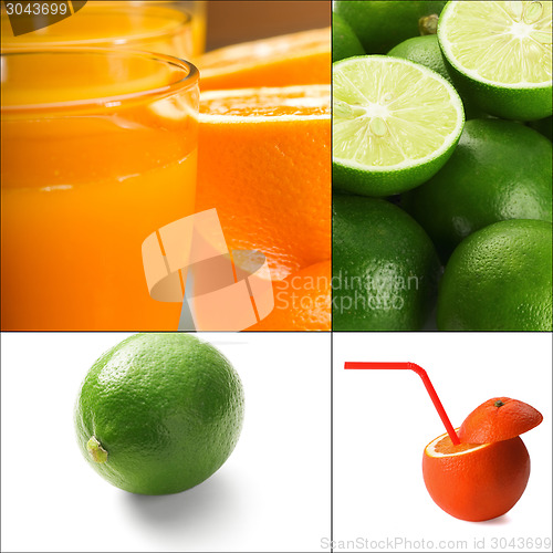 Image of citrus fruits collage