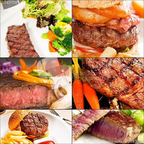 Image of beef dishes collage