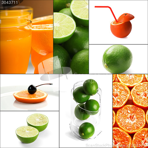 Image of citrus fruits collage