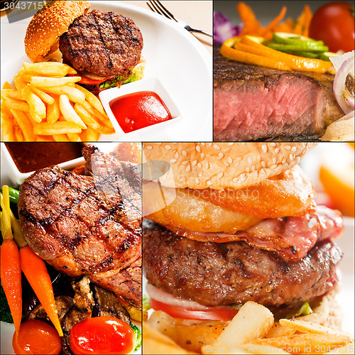 Image of beef dishes collage