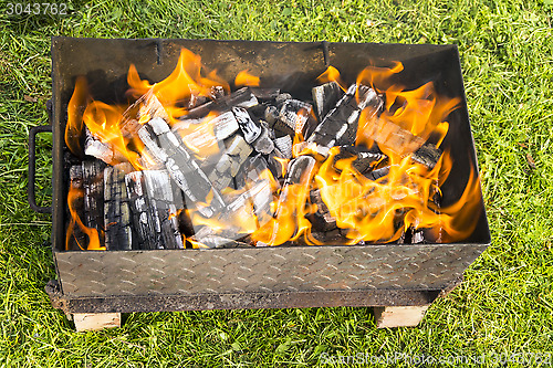 Image of Fire for barbecue 