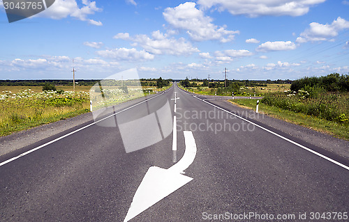 Image of Road markings on good straight road