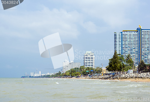 Image of Sea beach of tropical city 