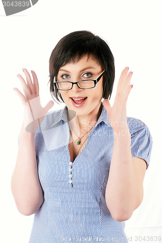Image of surprised young woman
