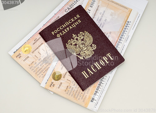 Image of Passport and train ticket