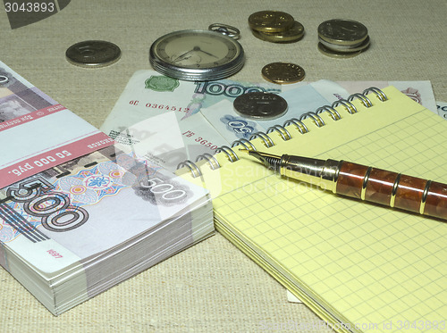 Image of Money, pen and watches