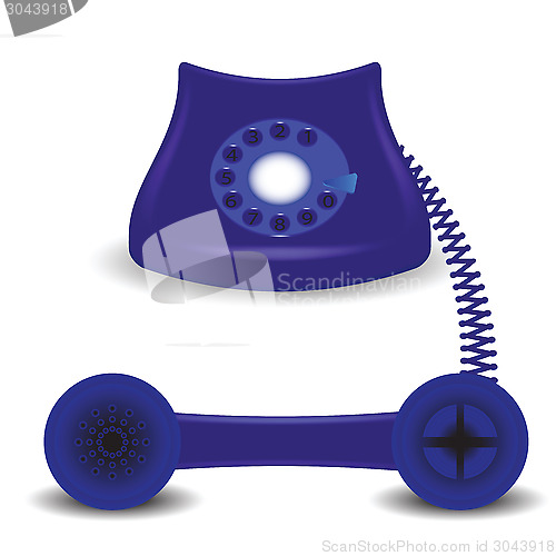 Image of old blue phone