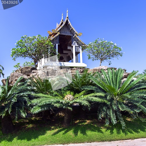 Image of Gazebo on Top of Boulders.