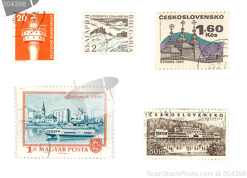 Image of Various European stamps