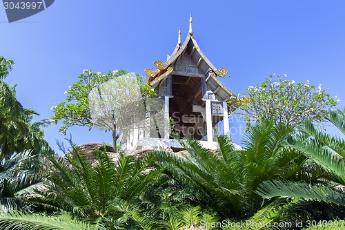 Image of Gazebo Among Plants.