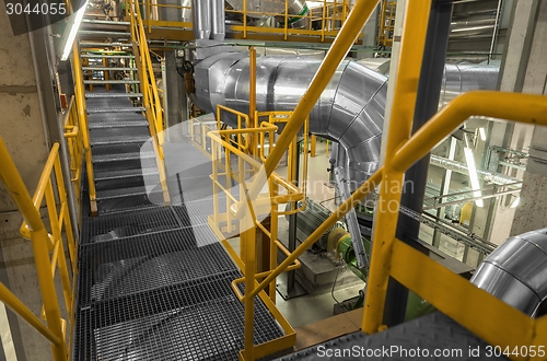 Image of Industrial staircase going up